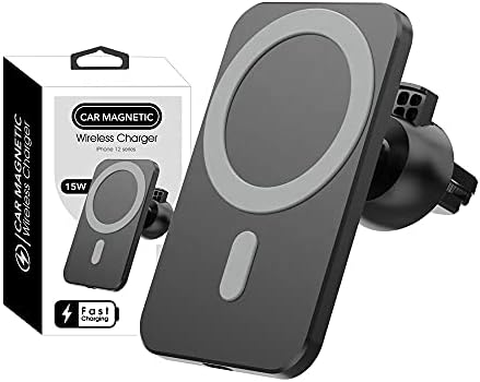 Mag-Safe car charger 15W - magnetic wireless car mount for air vent - iPhone 12/13 - 12/13 mini- 12/13 pro - 12/13 pro max