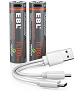 Streamlight 18600 USB-C Rechargeable Battery No Extra Charger, 3.7V 3000mAh Batteries for Flashli...
