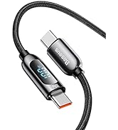 Baseus PD 100W USB C to USB C Cable, 5A Fast Charging USB C Cable with LED Display, Zinc Alloy Ny...
