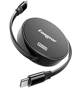 Fasgear 240W USB C to USB C Cable 3.3ft Retractable 5A Fast Charging Type C Cord for 100W USB C C...