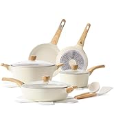 SENSARTE Pots and Pans Set Nonstick, 14 Pcs Induction Kitchen Cookware Sets, Non-toxic Non Stick ...