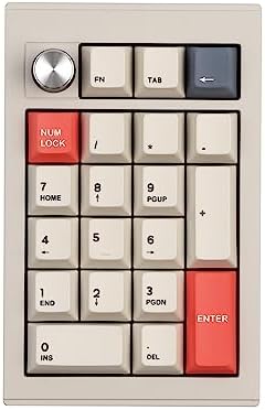EPOMAKER CIDOO V21 VIA Programmable Gasket Number Pad, Aluminum Numpad, Bluetooth 5.0/2.4ghz/Wired Hot Swappable Numeric Keypad, with Knob, 1000mAh Battery, Poron Foam for Laptop Mac Win