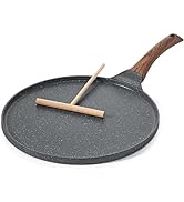 SENSARTE Nonstick Crepe Pan, Swiss Granite Coating Dosa Pan Pancake Flat Skillet Tawa Griddle 10-...