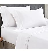 California Design Den 100% Cotton Sheets for Queen Size Bed, 400 Thread Count Sateen, Soft, Breat...