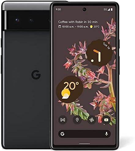 Google Pixel 6 5G, US Version, 128GB, Stormy Black - Unlocked (Renewed)