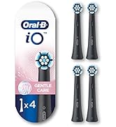 Oral-B IO Gentle Care Replacement Heads, Electric Toothbrush Brush Heads, Black, 4 Count