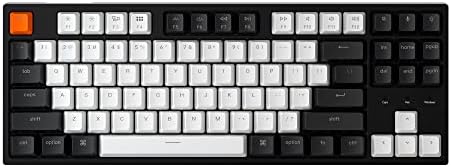 Keychron C1 Hot-swappable Wired Mechanical Computer Keyboard with Gateron G Pro Brown Switch/Double-Shot ABS Keycaps/White Backlight/USB Type-C Cable, Tenkeyless 87 Keys for Mac Windows PC