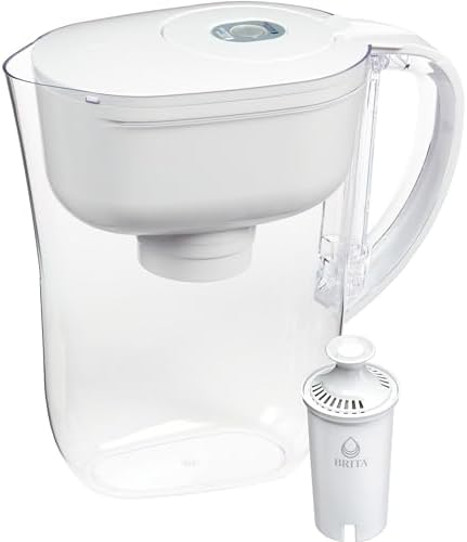 Brita Metro Water Filter Pitcher with SmartLight Filter Change Indicator, BPA-Free, Replaces 1,800 Plastic Water Bottles a Year, Lasts Two Months, Includes 1 Filter, Small - 6-Cup Capacity, White