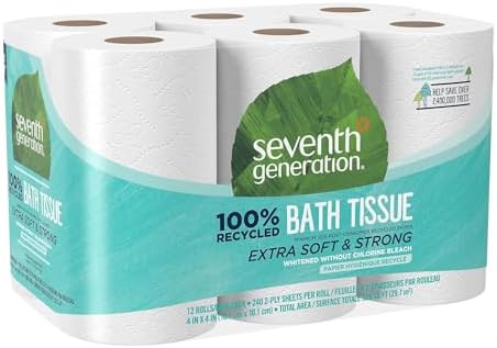 7th Generation SEV 13733 2-Ply 100% Recycled Standard Toilet Paper, White