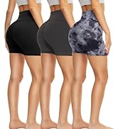TNNZEET 3 Pack Biker Shorts Women - 5’’/ 8’’ High Waisted Tummy Control Spandex Workout Shorts fo...