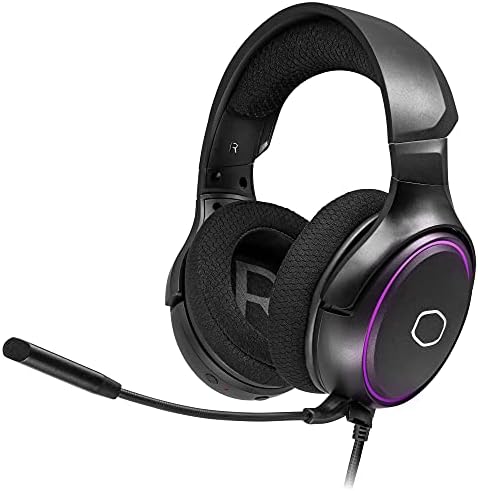 Cooler Master MH650 Gaming Headset with RGB Illumination, Virtual 7.1 Surround Sound, Durable Aluminum Frame, Detachable Omni-Directional Boom Mic, USB Connectivity (MH-650)