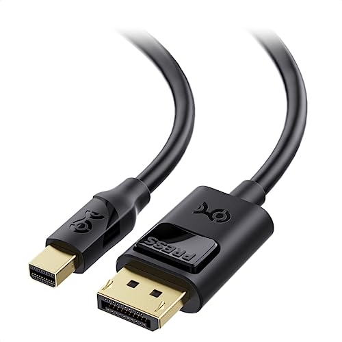 Cable Matters 4K Mini DisplayPort to DisplayPort Cable (DisplayPort to Mini DisplayPort) in Black 6 Feet - 4K 60Hz, 2K 144Hz Monitor Support, Thunderbolt 2 Port Compatible