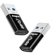 Fasgear USB to USB C Adapters 2-Pack, USB 3.2 Gen 2 Type C Female to A Male Converter 10Gbps Data...