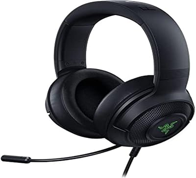 Razer Kraken V3 X Wired Gaming Headset: 7.1 Surround Sound - Triforce 40mm Drivers - HyperClear Bendable Cardioid Mic - Chroma RGB Lighting - for PC - Classic Black (Renewed)