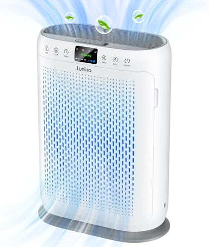 Air Purifiers for Home Large Room up to 1740sq.ft, LUNINO H13 HEPA Air Filter with PM 2.5 Display Air Quality Sensors, Aromatherapy Function, Air Cleaner for Dust, Smoke, Dander, Pets Hair, Pollen