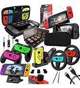 Orzly Accessory Bundle Kit designed for Nintendo switch Accessories Geeks and Oled console users ...