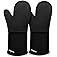 sungwoo Extra Long Silicone Oven Mitts, Heat Resistant Oven Gloves with Quilted Liner Non-Slip Textured Grip Perfect for BBQ,