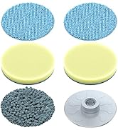 LABIGO Brush Head 5 Pack, Replaceable Brush Heads for Spin Scrubber, Cordless Spin Scrubber for B...