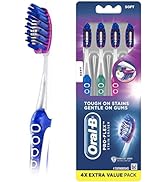 Oral-B Pro-Flex Stain Eraser Toothbrushes, Soft, 4 Count
