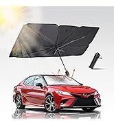 SPRFUFLY Car Windshield Sun Shade Umbrella, UV Reflecting Foldable Front Car Sunshade Umbrella, E...