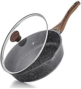 SENSARTE Nonstick Deep Frying Pan Skillet, 10-inch Saute Pan with Lid, Stay-cool Handle, Chef Pan...