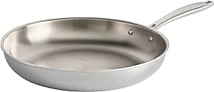 Tramontina Fry Pan Stainless Steel Tri-Ply Clad 12-inch, 80116/007DS