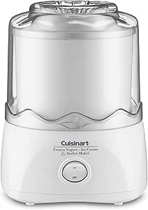 Cuisinart ICE-20P1 Automatic 1.5-Quart Frozen Yogurt, Ice Cream and Sorbet Maker, Makes Frozen Treats in less than 20-Minutes, White