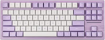 EPOMAKER x Feker Galaxy80 Gaming Keyboard, Aluminum Alloy Wireless Mechanical Keyboard, BT5.0/2.4G/USB-C Gasket-Mounted Keyboard, Hot Swappable, NKRO Creamy Keyboard (Purple, Marble White Switch)