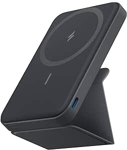 Anker Magnetic Battery, 5,000mAh Foldable Magnetic Wireless Portable Charger with Stand and USB-C (On The Side), Only for iPhone 15/15 Plus/15 Pro/15 Pro Max, iPhone14/13 Serie