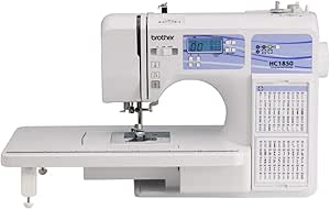 Brother Sewing and Quilting Machine, HC1850, 185 Built-in Stitches, LCD Display, 8 Included Sewing Feet