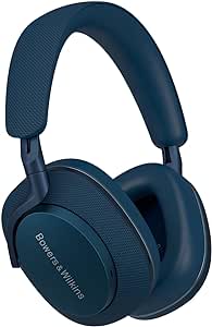 Bowers &amp; Wilkins Px7 S2e Over-Ear Headphones (2023 Model) - Enhanced Noise Cancellation &amp; Transparency Mode, Six Mics, Music App Compatible, 30-Hour Playback Time, Ocean Blue