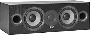 ELAC Debut 2.0 C5.2 Center Channel Speaker, Black - 1” Cloth Dome Tweeter &amp; Dual 5.25” Aramid Fiber Woofers - 2-Way Bass Reflex - Up to 35,000 Hz Response