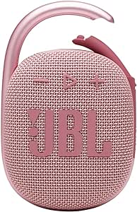 JBL Clip 4 - Portable Mini Bluetooth Speaker, big audio and punchy bass, integrated carabiner, IP67 waterproof and dustproof, 10 hours of playtime, speaker for home, outdoor and travel (Pink)