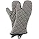 ARCLIBER Oven Mitts 1 Pair of Quilted Terry Cloth Cotton Lining,Extra Long Professional Classic Oven Mitt Heat Resistant Kitc