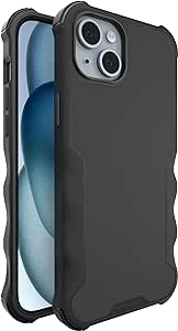 Smartish® iPhone 15 Plus Protective Magnetic Case - Gripzilla Compatible with MagSafe [Rugged + Tough] Heavy Duty Grip Armor Cover w/Drop Tested Protection for Apple iPhone 15 Plus - Black Tie Affair