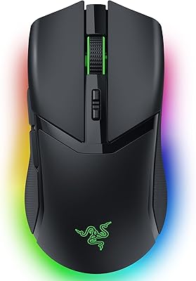 Razer Cobra Pro Wireless Gaming Mouse: 10 Customizable Controls - Chroma RGB Lighting - 30K Optical Sensor - Gen-3 Switches - 2.4GHz, Bluetooth & USB Type C - Up to 170 Hr Battery - Black