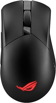 ASUS ROG Gladius III Wireless AimPoint Gaming Mouse, Connectivity (2.4GHz RF, Bluetooth, Wired), 36000 DPI Sensor, 6 programmable Buttons, ROG SpeedNova, Replaceable switches, Paracord Cable, Black