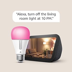 Echo Show 5 (3rd Gen, 2023 release) in Charcoal bundle with TP-Link Kasa Smart Color Bulb