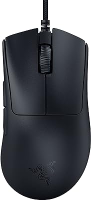 Razer DeathAdder V3 Wired Gaming Mouse: 59g Ultra Lightweight - Pro 30K Optical Sensor - Fast Optical Switches Gen-3-8K Hz HyperPolling Black (Renewed)