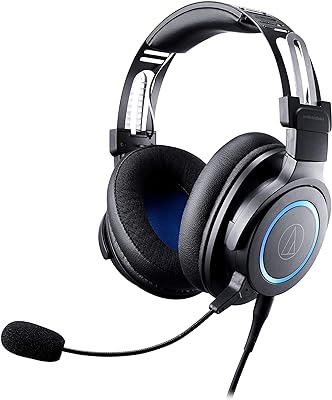 Audio-Technica ATH-G1 Premium Gaming Headset for PS5&Xbox Series X, Laptops, and PCs, with 3.5 mm Wired Connection, Detachable Mic, Black