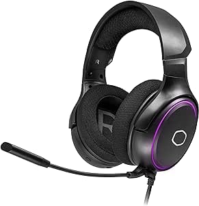 Cooler Master MH650 Gaming Headset with RGB Illumination, Virtual 7.1 Surround Sound, Durable Aluminum Frame, Detachable Omni-Directional Boom Mic, USB Connectivity (MH-650)