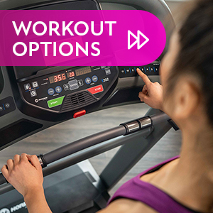 Workout Options - Walk, run or train. Calorie, Distance, Manual, Time, Weight Loss. LCD screen 