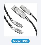 PS4 Micro USB Cable 16ft, 2 Pack Fasgear USB to Micro USB 2.0 Cord 2.4A Fast Charging Data Sync C...