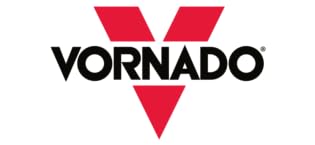 Vornado logo: red V with "vornado" through the middle