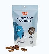 West Paw Air Dried Bison Heart, Lungs Dog Treats – Farm Fresh Bison Heart Snacks for Dogs – Whole...