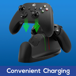 Dual Dock Controller Charging Station Compatible with Xbox Series X|S Controllers