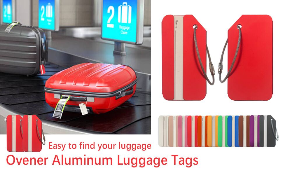 mutilcolor luggage tags for travel 