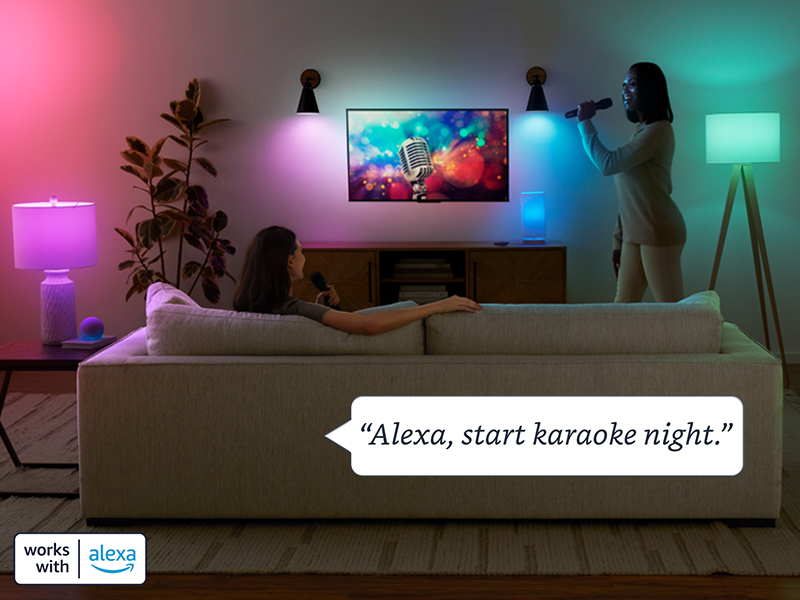 Create custom routine with smart color bulbs, like a unique routine just for karaoke night!