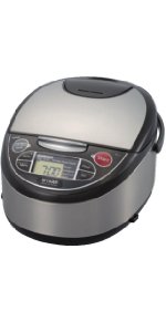 Tiger Corporation JAX-T10U 5.5-Cup Micom Rice Cooker and Warmer with 4-in-1 Functions, Black
