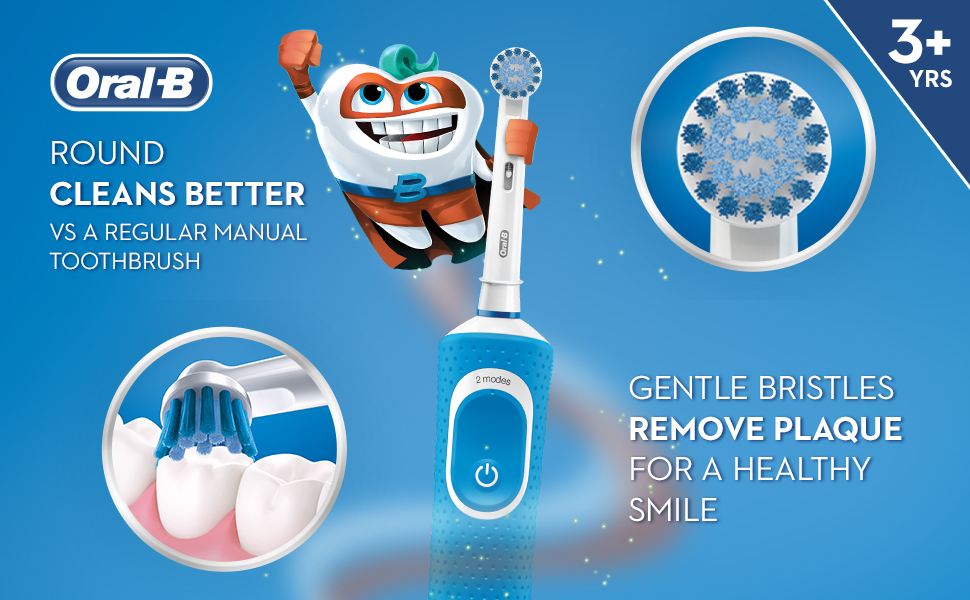 Oral-B Kids Electric Toothbrush with sensitive brush head, 3 years